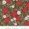 Fabric Moda Wintergreen Poinsettia Berry and Pine by the Quarter Yard 5240-13